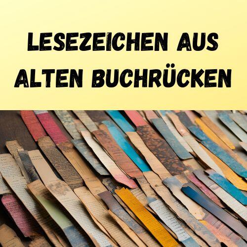 Lesezeichen aus alten Buchrücken